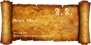 Noel Ubul névjegykártya